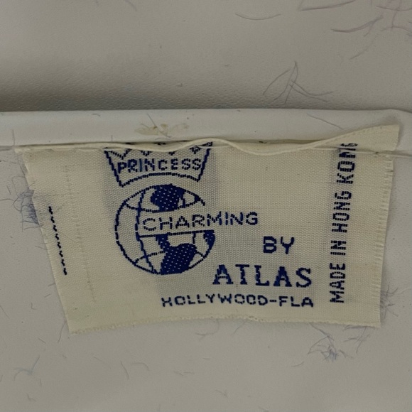 VINTAGE Princess Charming by ATLAS White Wicker SEA SHELL Lucite Trim PURSE Bag - Picture 7 of 7